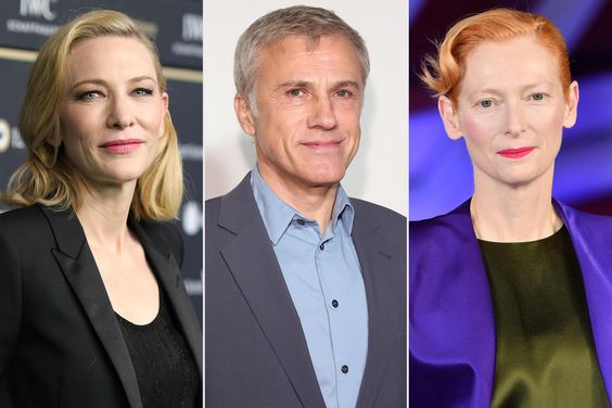 Cate Blanchett, Christoph Waltz, and Tilda Swinton