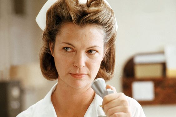 American actress Louise Fletcher as Nurse Ratched in 'One Flew Over The Cuckoo's Nest', directed by Milos Forman, 1975. (Photo by Silver Screen Collection/Getty Images)