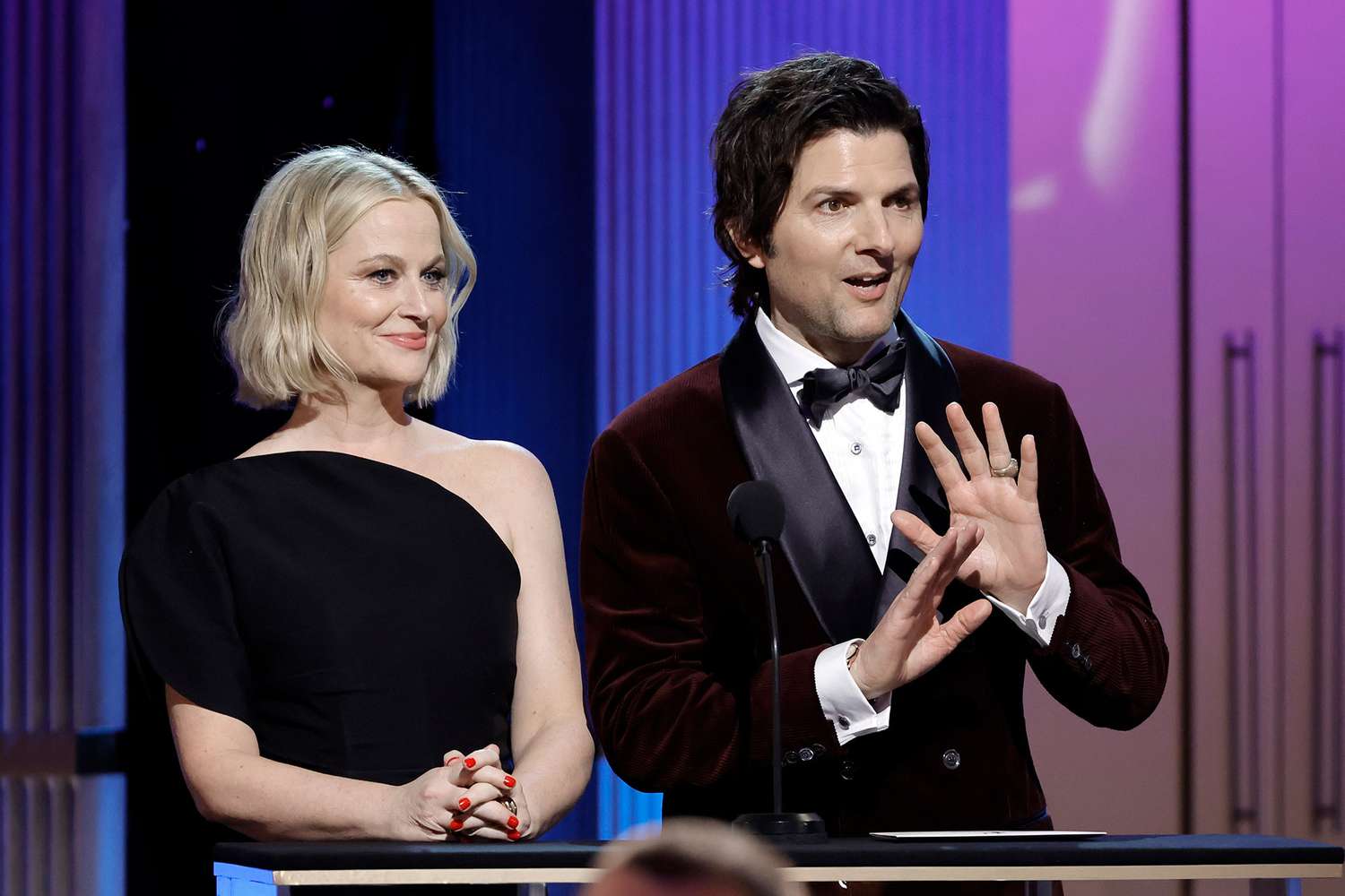 'Parks and Recreation' stars Amy Poehler and Adam Scott reunite at the 2023 SAG Awards