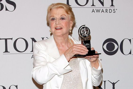 Angela Lansbury with her Tony for 'Blithe Spirit' in 2009