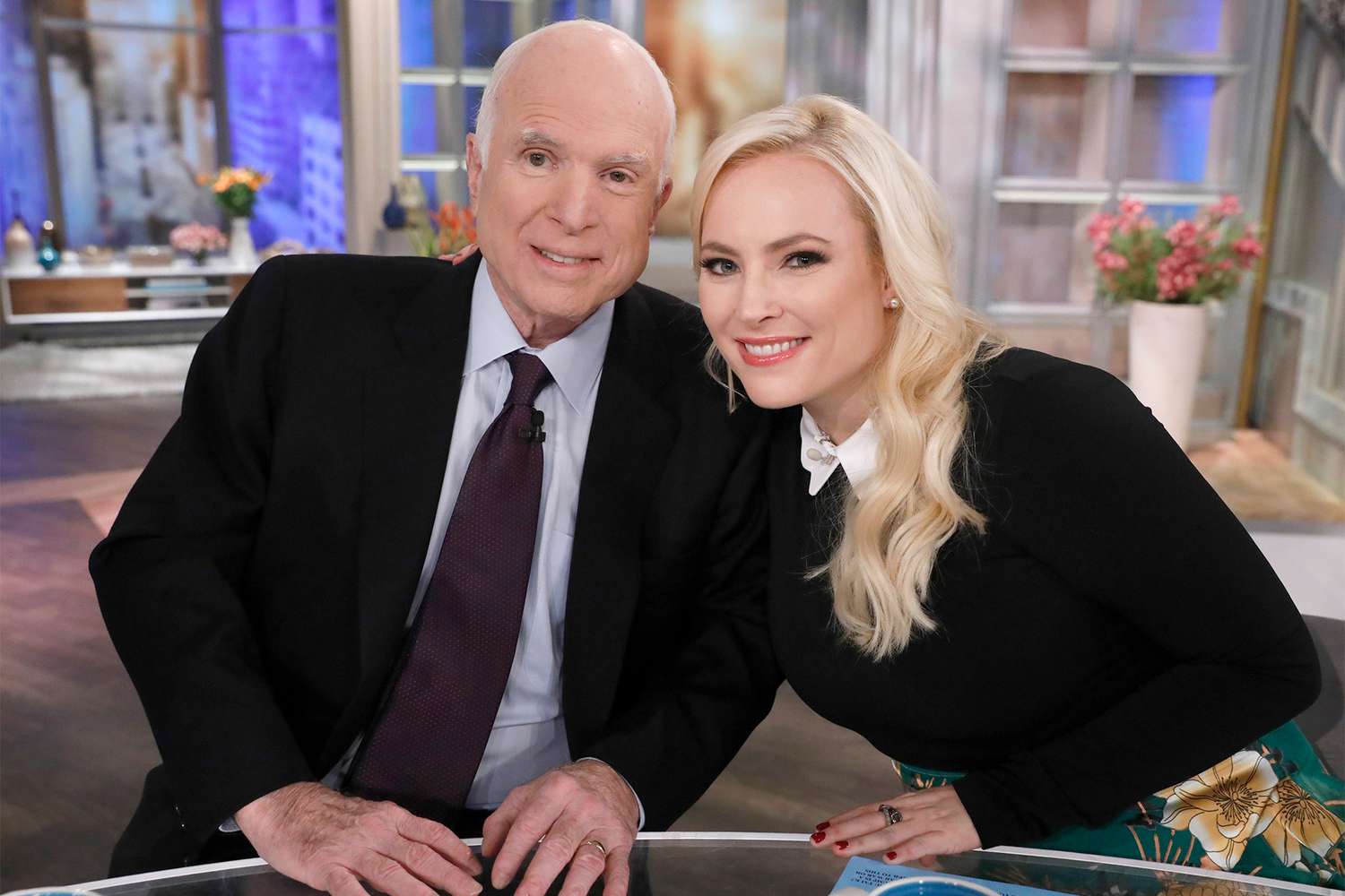 Senator John McCain, Meghan McCain on 'The View', a visit for Meghan McCain's birthday, Monday, October 23, 2017.