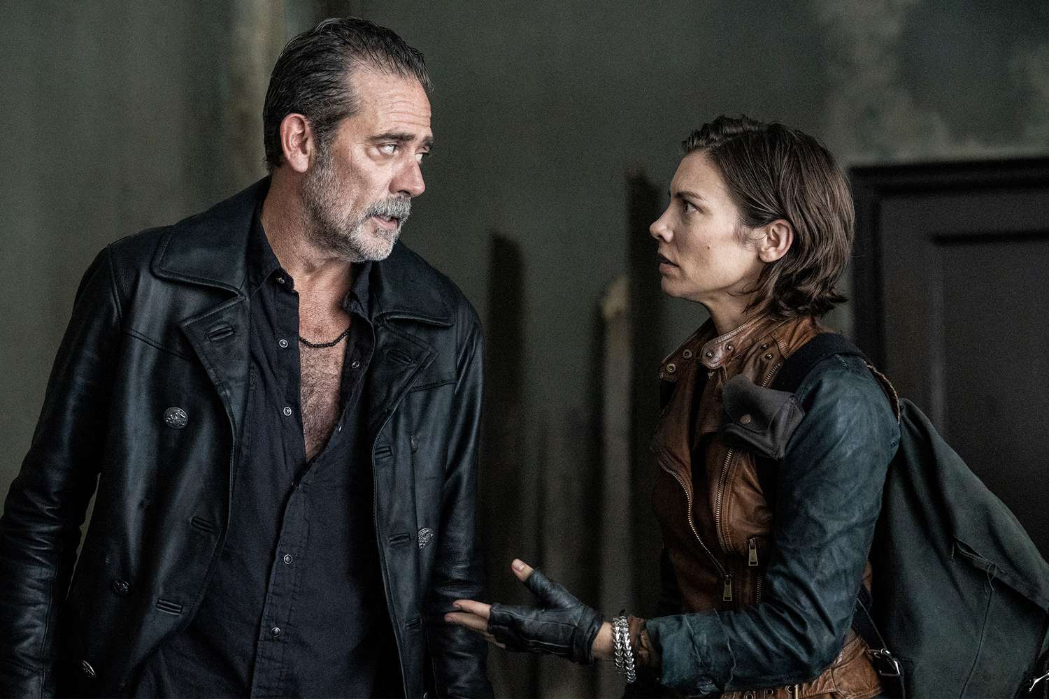 Jeffrey Dean Morgan and Lauren Cohan on 'The Walking Dead: Dead City'