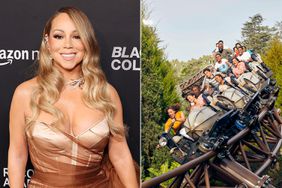 Mariah Carey on the Hagrid's roller coaster at Universal Islands of Adventure