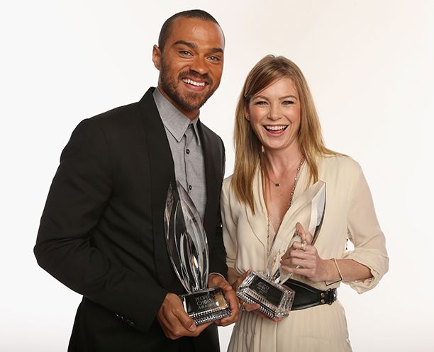 Jesse Williams With Ellen Pompeo at the 39th Annual People's Choice Awards on January 9, 2013