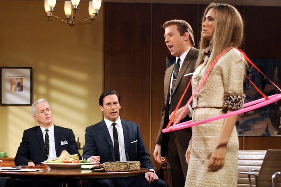 John Slattery, Jon Hamm, Jason Sudeikis, and Kristen Wiig on 'Saturday Night Live'