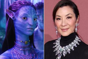 Split screen of Zoe Saldana from Avatar and Michelle Yeoh