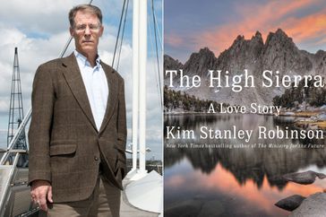 Kim Stanley Robinson, photographed at Royal Victoria Dock Bridge in London, on August 15, 2014. Robinson is best known for his Mars Trilogy series of novels. (Photo by Will Ireland/SFX Magazine/Future via Getty Images); The High Sierra