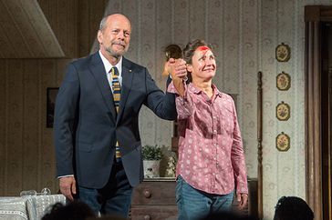 Bruce Willis and Laurie Metcalf in 'Misery'