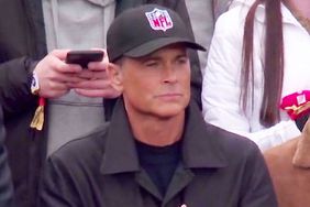  Rob Lowe in NFL hat