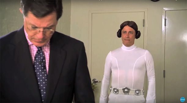 Jon Stewart as Princess Leia