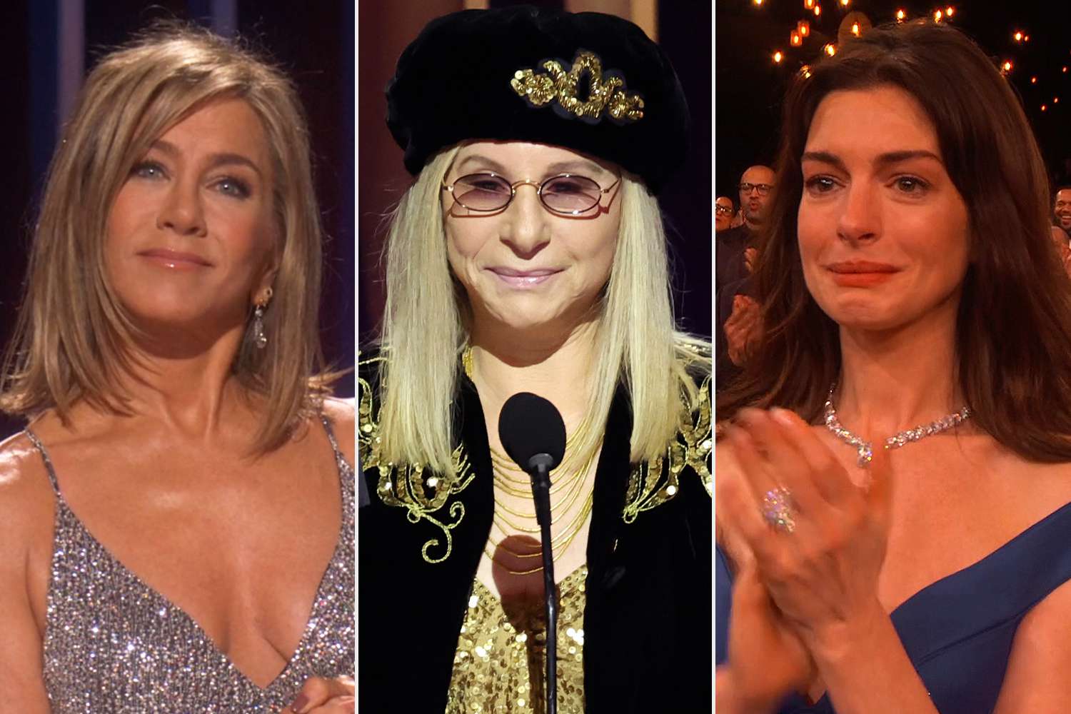 Jennifer Aniston, Barbra Streisand, and Anne Hathaway at the 2024 SAG Awards