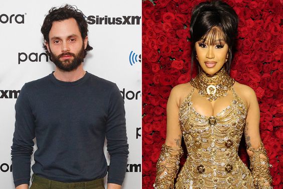 NEW YORK, NEW YORK - FEBRUARY 04: (EXCLUSIVE COVERAGE) Actor Penn Badgley visits the SiriusXM Studios on February 04, 2020 in New York City. (Photo by Astrid Stawiarz/Getty Images); NEW YORK, NEW YORK - MAY 02: (Exclusive Coverage) Cardi B attends The 2022 Met Gala Celebrating "In America: An Anthology of Fashion" at The Metropolitan Museum of Art on May 02, 2022 in New York City. (Photo by Cindy Ord/MG22/Getty Images for The Met Museum/Vogue )