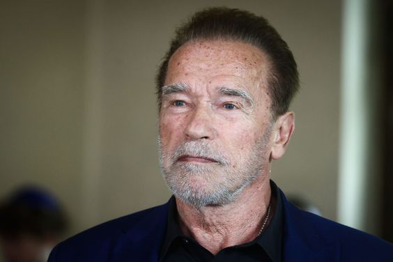 Arnold Schwarzenegger is pictured at the Auschwitz Jewish Center Foundation, after visiting former Nazi German Auschwitz Birkenau concentration and extermination camp. Oswiecim, Poland on September 28, 2022. Actor's visit to the memorial site in Poland was his first and came as part of his work with the Auschwitz Jewish Center Foundation, whose mission is to fight hatred through education. (Photo by Beata Zawrzel/NurPhoto via Getty Images)