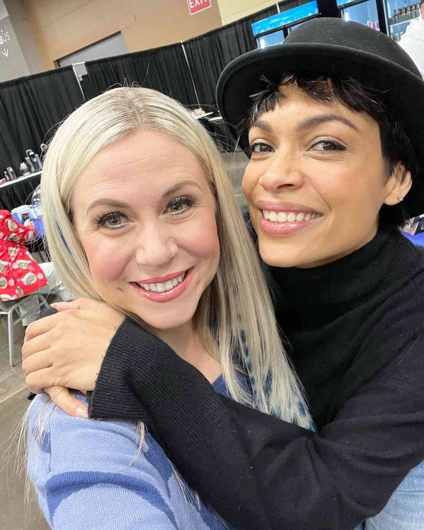 The two Ahsokas: Ashley Eckstein and Rosario Dawson