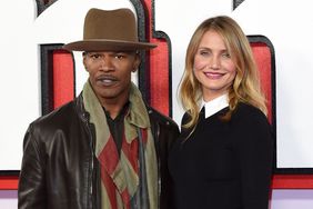 Jamie Foxx and Cameron Diaz attend a photocall for "Annie" at Corinthia Hotel London on December 16, 2014 in London, England