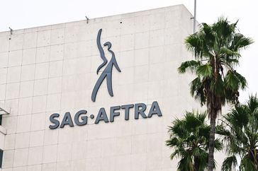 SAG-AFTRA building on Wilshire Blvd on September 25, 2023 in Los Angeles, California.