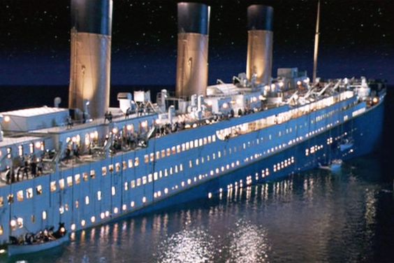 LOS ANGELES - DECEMBER 19: The movie "Titanic", written and directed by James Cameron. Seen here, the sinking of the Titanic. Initial USA theatrical wide release December 19, 1997. Screen capture. Paramount Pictures. (Photo by CBS via Getty Images)