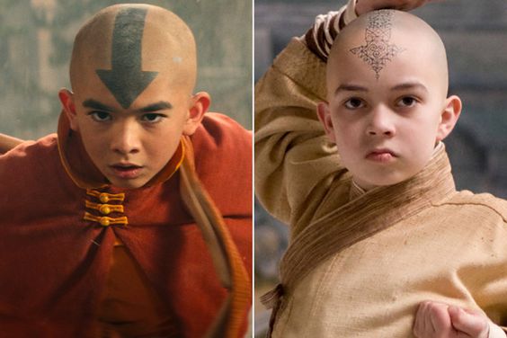 Gordon Cormier and Noah Ringer as Aang, Avatar