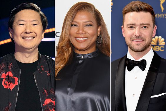 Ken Jeong, Queen Latifah, and Justin Timberlake