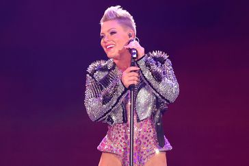 P!nk performs during her Summer Carnival tour at Chase Field on October 09, 2023 in Phoenix, Arizona.