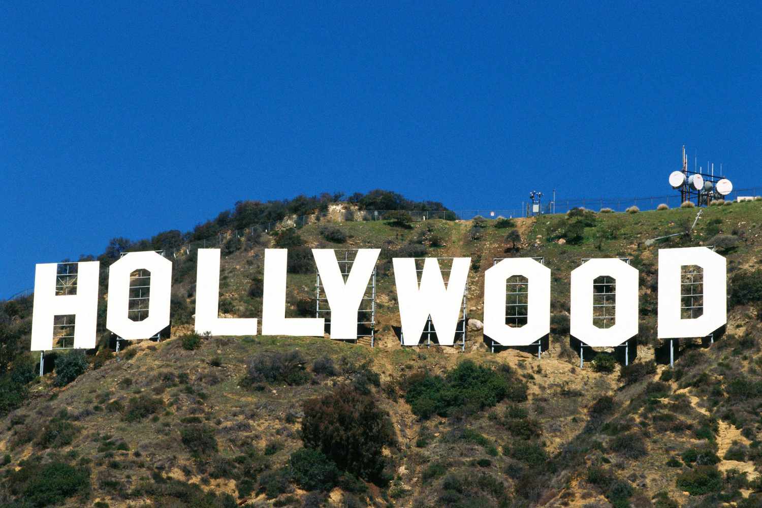 Hollywood Sign on top of the Hollywood Hills in Los Angeles, California