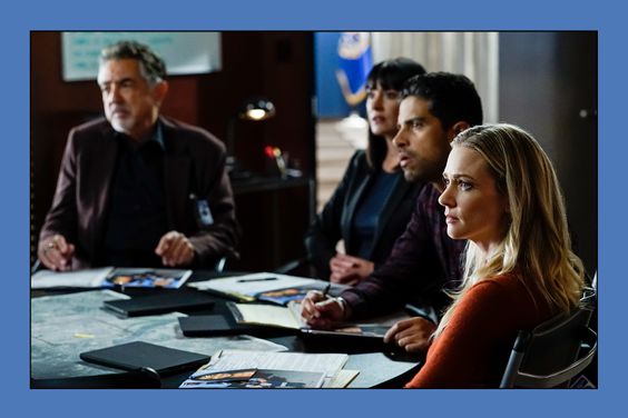 CRIMINAL MINDS - Joe Mantegna (David Rossi), Paget Brewster (Emily Prentiss), Adam Rodriguez (Luke Alvez), A.J. Cook (Jennifer Jareau)