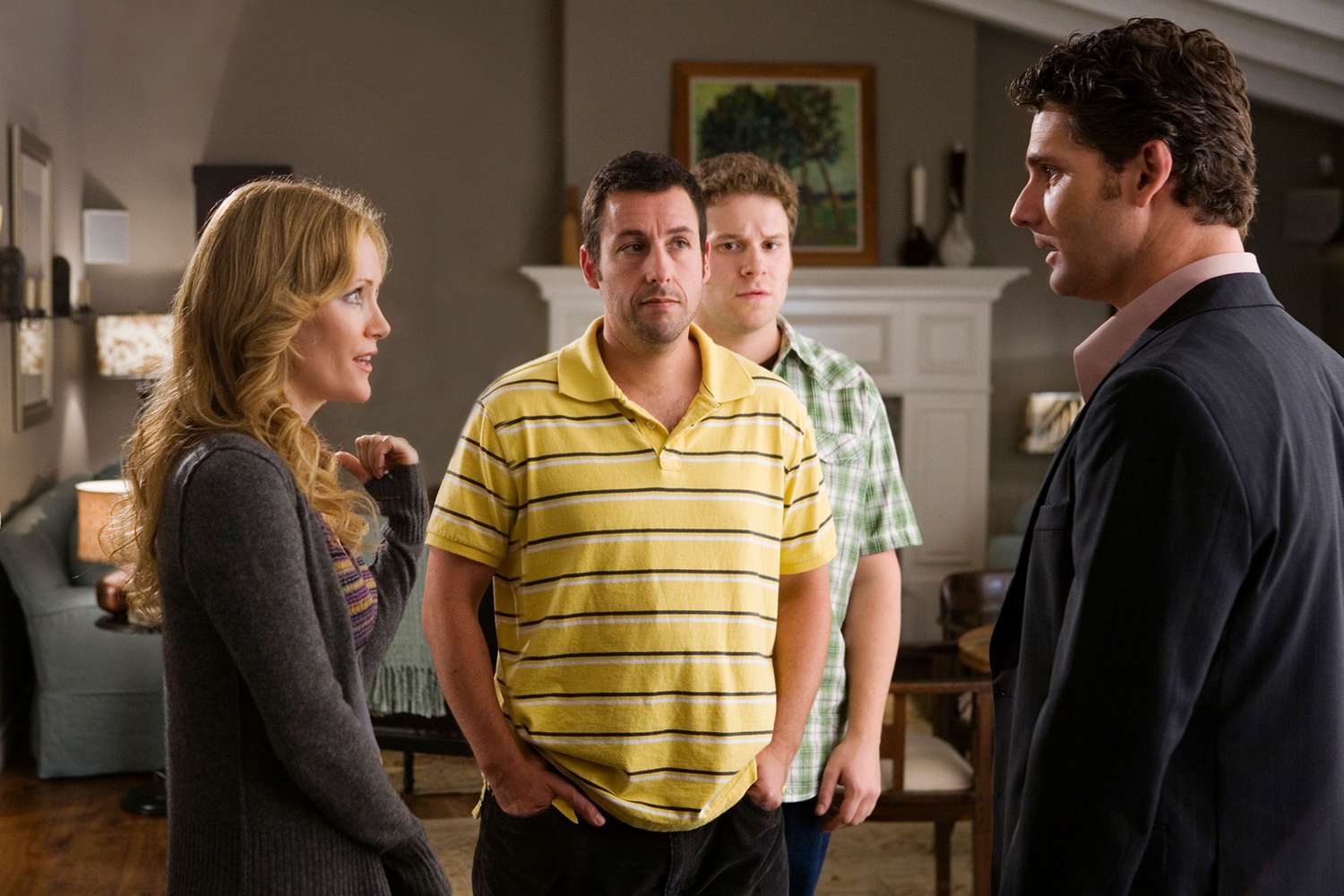 Leslie Mann, Adam Sandler, Seth Rogen, and Eric Bana in 'Funny People'