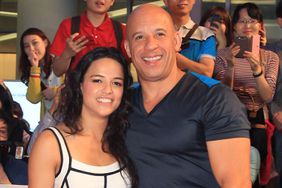 Michelle Rodriguez and actor Vin diesel attend the 'Fast & Furious 6' South Korea Premiere
