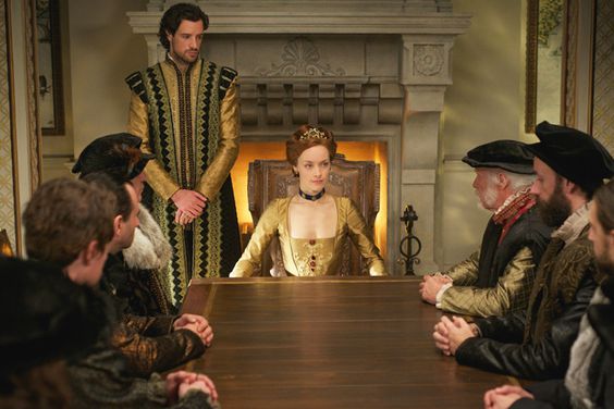 ALL CROPS: Reign - "Strange Bedfellows" -- Image Number: RE313a_0052.jpg -- Pictured (L-R): Charlie Carrick as Robert Dudley and Rachel Skarsten as Queen Elizabeth I -- Photo: