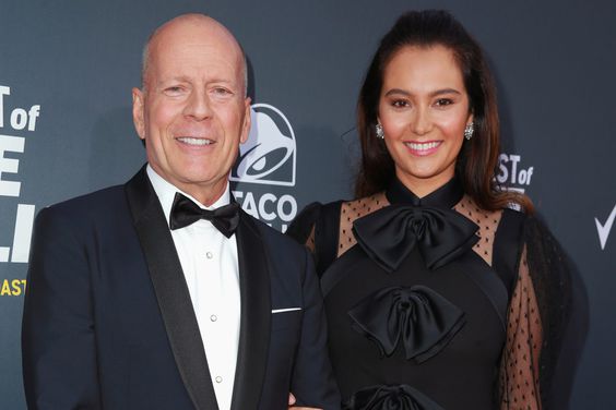 LOS ANGELES, CA - JULY 14: Bruce Willis (L) and Emma Heming attend the Comedy Central Roast of Bruce Willis at Hollywood Palladium on July 14, 2018 in Los Angeles, California. (Photo by Rich Fury/Getty Images)