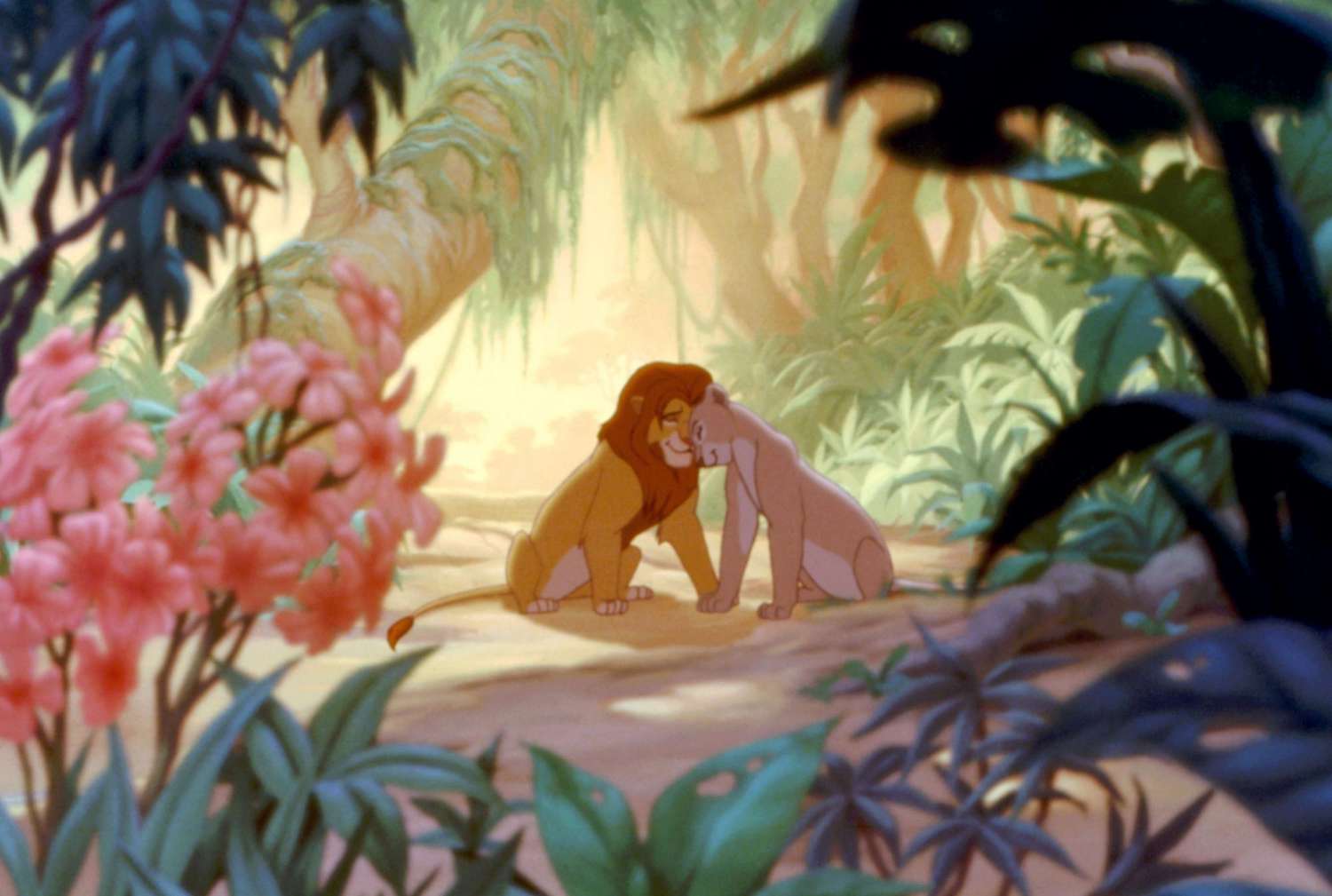 THE LION KING, Simba, voice of Matthew Broderick, Nala, voice of Moira Kelly, 1994. ©Buena Vista Pic