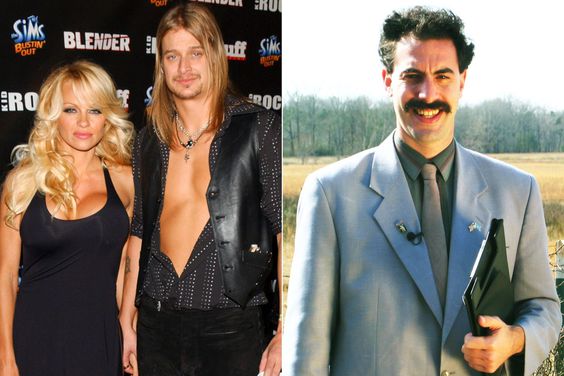 Kid Rock's After - Party For The 2003 American Music Awards- Red Carpet/Inside Pamela Anderson and Kid Rock (Photo by Jean-Paul Aussenard/WireImage) DA ALI G SHOW, Sacha Baron Cohen (as Borat), 2003-, photo: &copy; HBO / Courtesy: Everett Collection