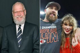 David Letterman and Taylor swift with Travis Kelce 