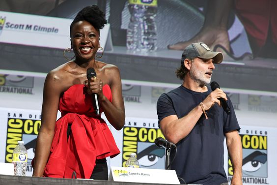 Danai Gurira and Andrew Lincoln at Comic-Con 2022