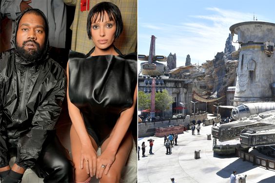 Kanye West and Bianca Censori at Marni RTW Fall 2024 as part of Milan Ready to Wear Fashion Week held on February 23, 2024 in Milan, Italy, The Millennium Falcon at the Star Wars: Galaxy's Edge media preview at The Disneyland Resort at Disneyland on May 29, 2019 in Anaheim, California