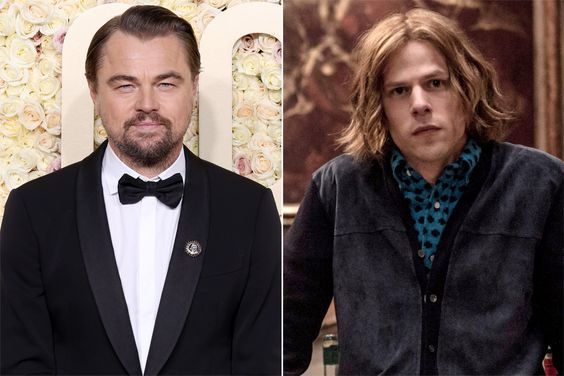 Leonardo DiCaprio attends the 81st Annual Golden Globe Awards at The Beverly Hilton on January 07, 2024 in Beverly Hills, California, BATMAN V SUPERMAN: DAWN OF JUSTICE, Jesse Eisenberg as Lex Luthor, 2016