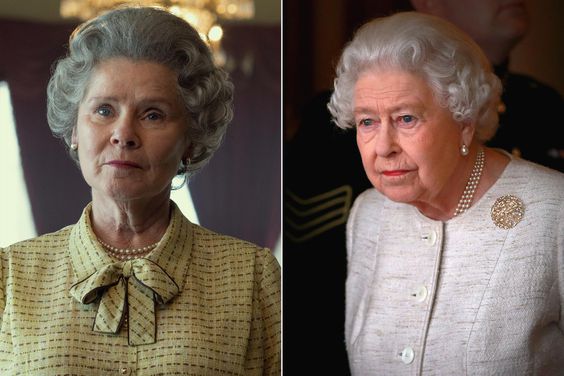 Imelda Staunton; older Queen Elizabeth II