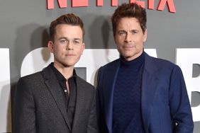 John Owen Lowe and Rob Lowe attend the Los Angeles premiere of Netflix's "Unstable" at TUDUM Theater on March 23, 2023 in