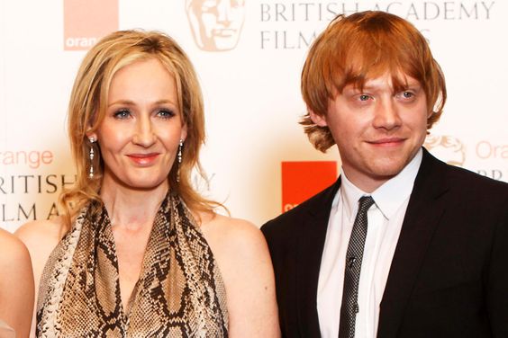 JK Rowling and Rupert Grint