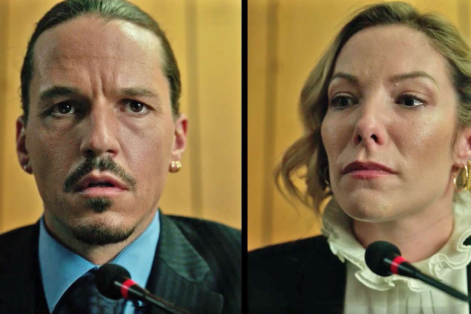 Mark Hapka and Megan Davis in 'Hot Take: The Depp/Heard Trial'