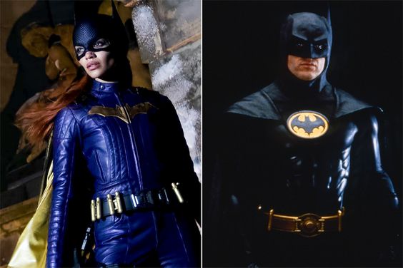 Leslie Grace as Batgirl and Michael Keaton as Batman