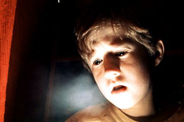 Haley Joel Osment, The Sixth Sense | CHILD'S PLAY Cole and shrink Malcolm Crowe (Bruce Willis), both traumatized by violent horrors, help each other heal. CHILLING MOMENT Cole meets the gruesome ghost