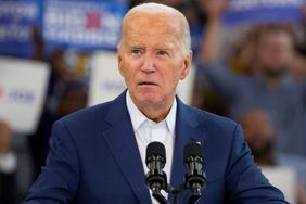 President Joe Biden addresses supporters at a campaign event at Renaissance High School on July 12, 2024