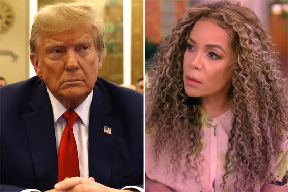 Donald Trump sits in New York State Supreme Court, Sunny Hostin on The View