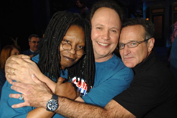 Whoopi Goldberg, Billy Crystal and Robin Williams during HBO & AEG Live's "The Comedy Festival" - Comic Relief 2006 - Backstage at Caesars Palace in Las Vegas, Nevada, United States