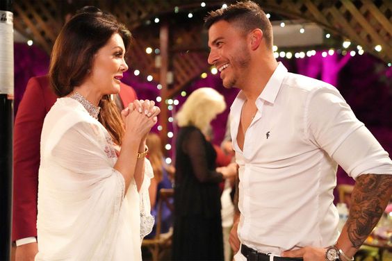 VANDERPUMP RULES -- "Rules of Engagement" Episode 721 -- Pictured: (l-r) Lisa Vanderpump, Jax Taylor -- (Photo by: Nicole Weingart/Bravo)