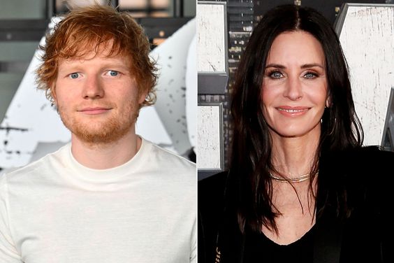 Ed Sheeran and Courtney Cox