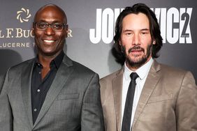 Lance Reddick and Keanu Reeves attend 'John Wick: Chapter 2' film premiere in in Los Angeles, California.