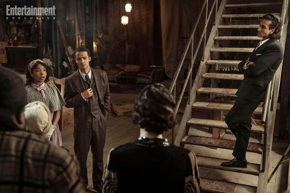 Jacob Anderson as Louis De Point Du Lac, Delainey Hayles as Claudia and Assad Zaman as Armand - Interview with the Vampire _ Season 2, Episode 