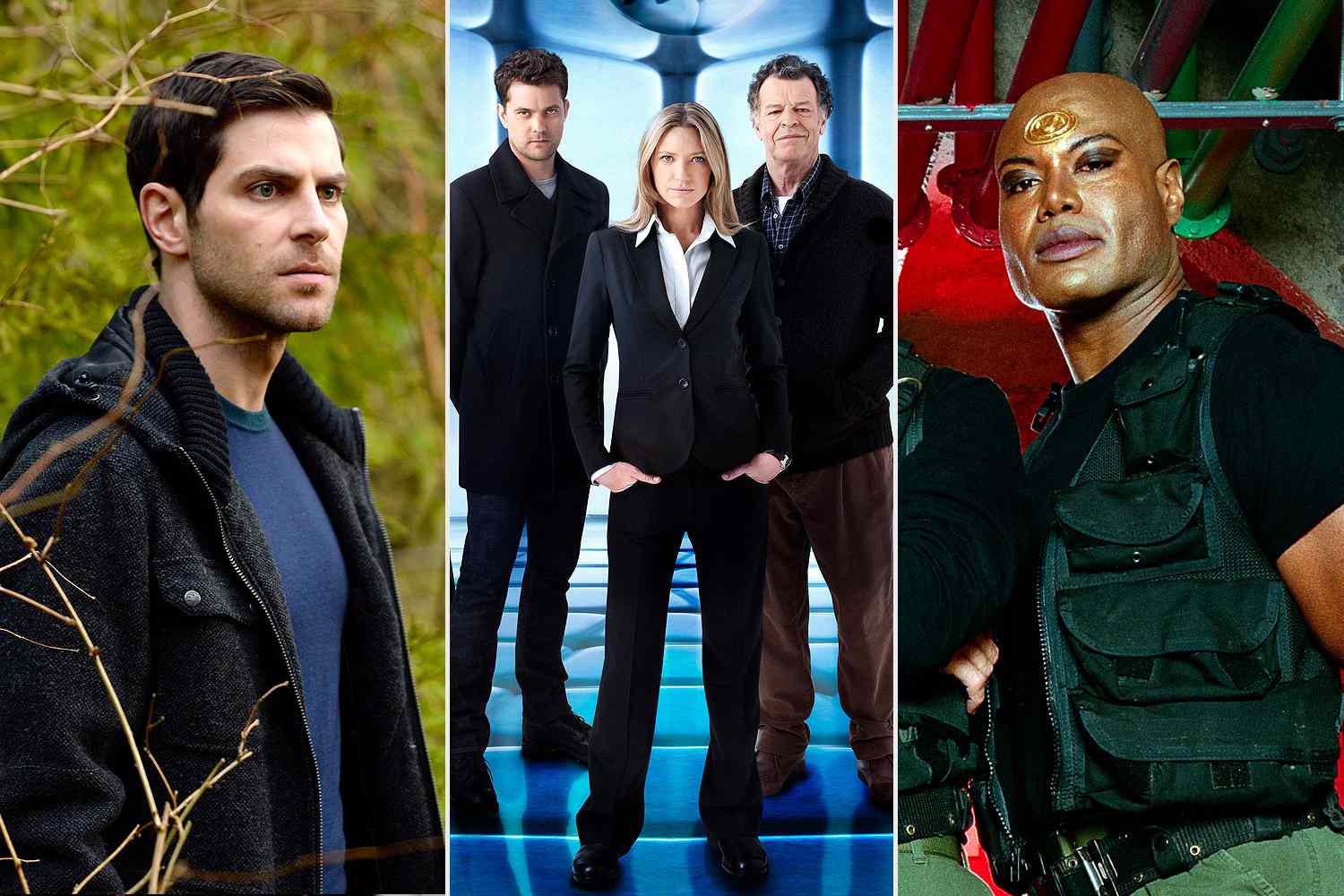 David Giuntoli on 'Grimm'; Joshua Jackson, Anna Torv, and John Noble on 'Fringe'; Christopher Judge on 'Stargate SG-1'